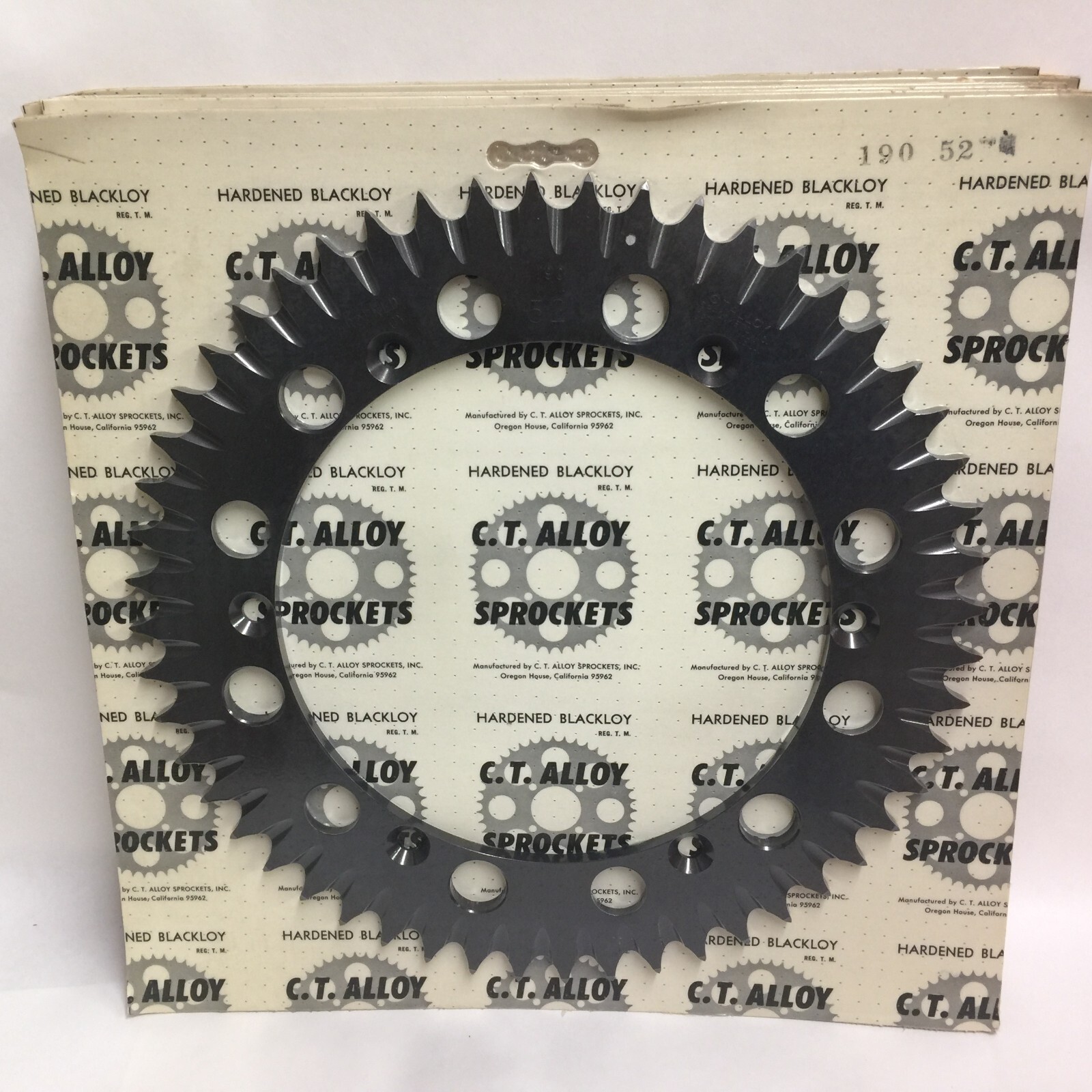 Husqvarna 250-500 1986-1988 Rear Sprocket 52 Tooth Groove Aluminum Blackloy 190
