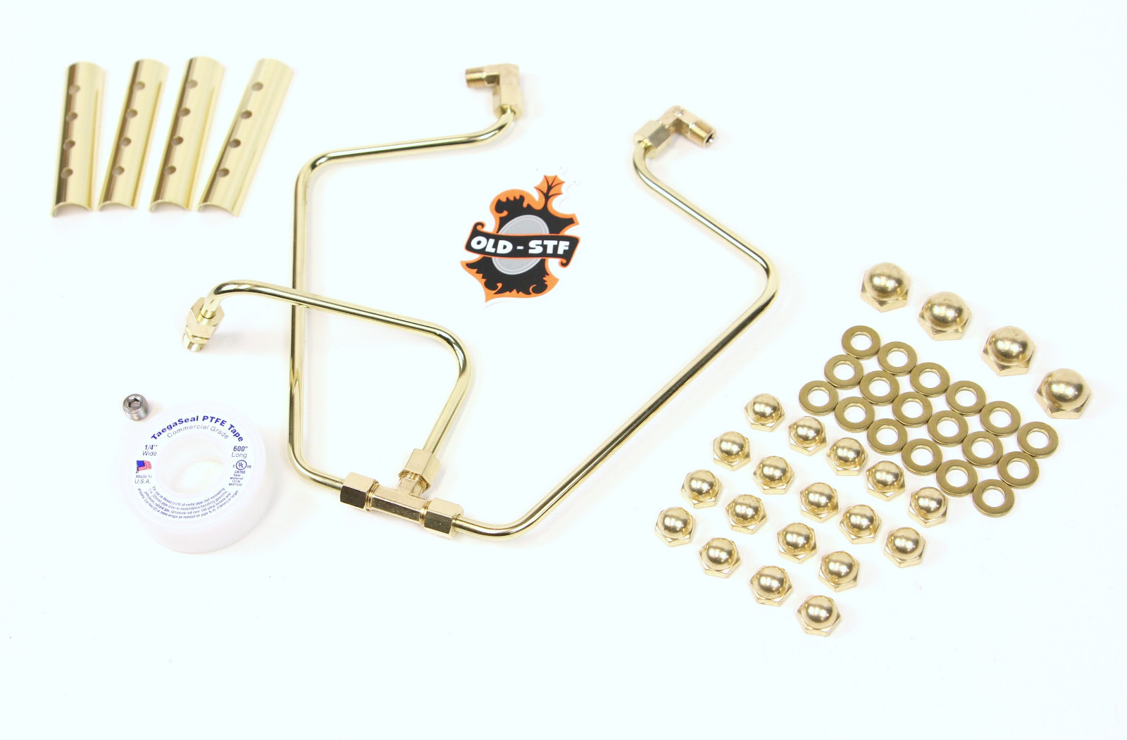 Old-Stf 1966-84 Shovelhead engine hardware – oil lines – Brass Dress up Kit USA