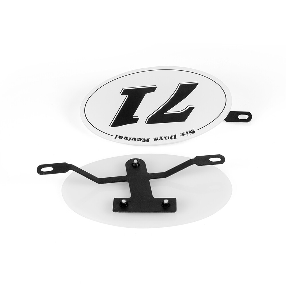 Cafe Racer “71” Number Plates Side Panels With Brackets Retro Table Decorate