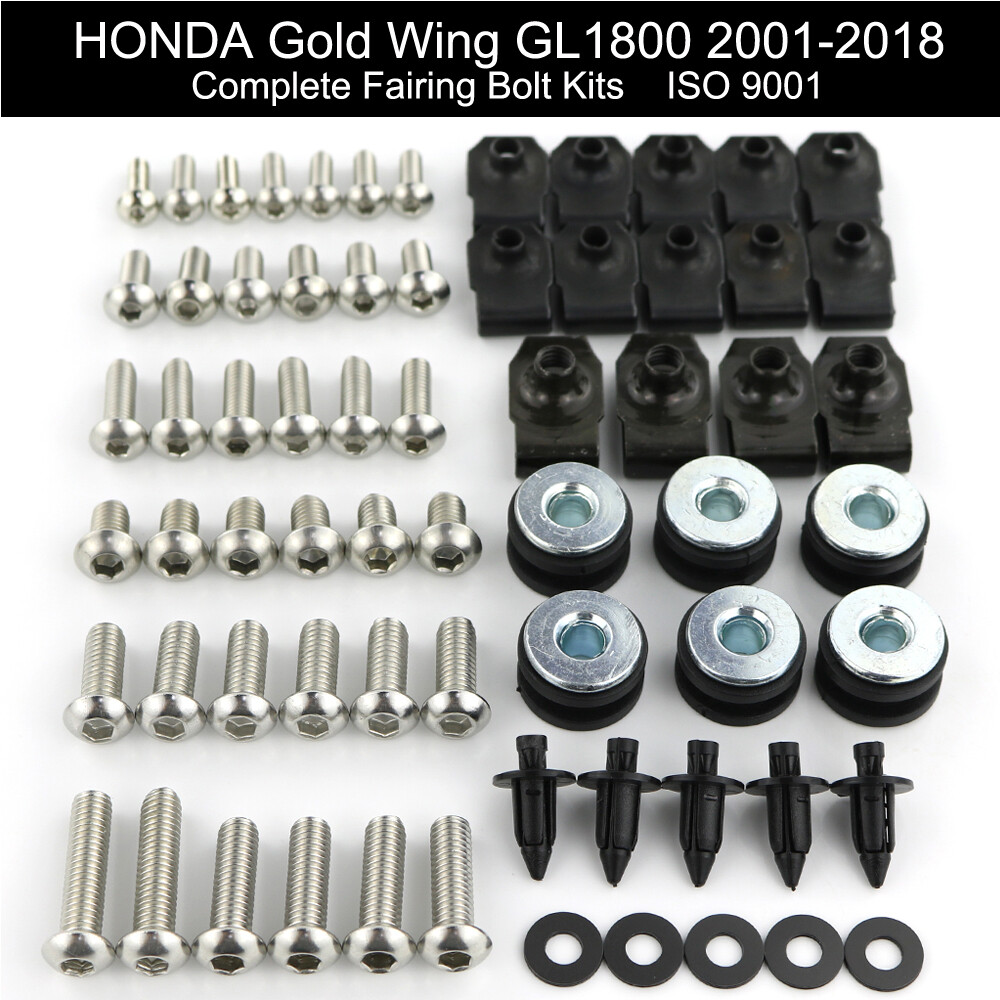 Complete Cowling Fairing Bolts Screws Kit Washer Fit For Honda Gl1800 Goldwing