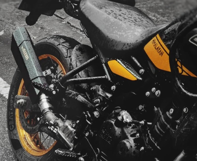 BARREL ROGUE 2.0 EXHAUST WITH LINK PIPE BLACK FOR ROYAL ENFIELD HIMALAYAN 450