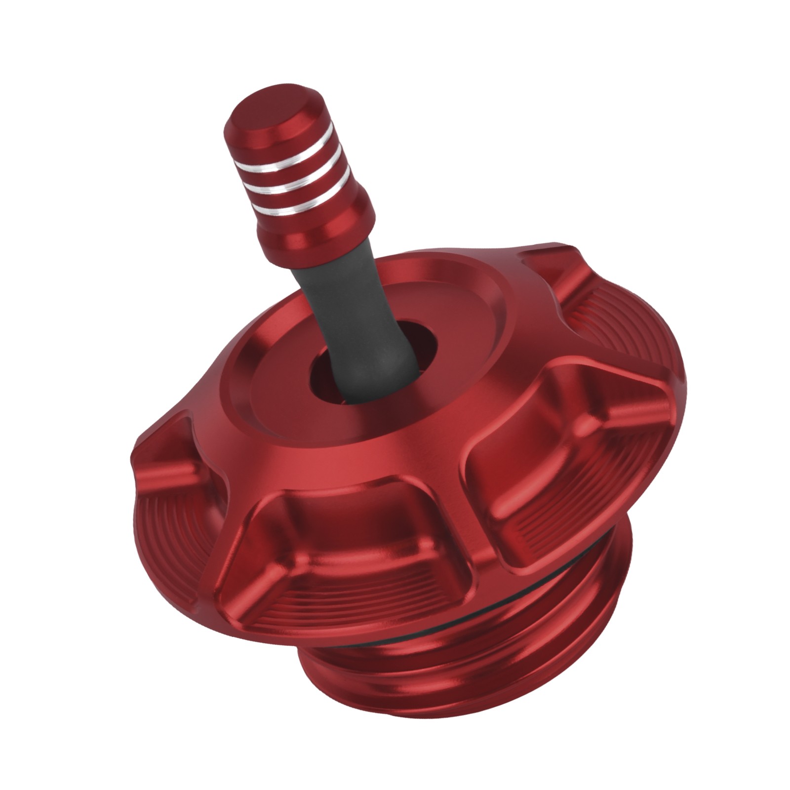 Gas Fuel Tank Red Cap w/ Vent Tube Universal Fit For Harley Touring Softail Dyna