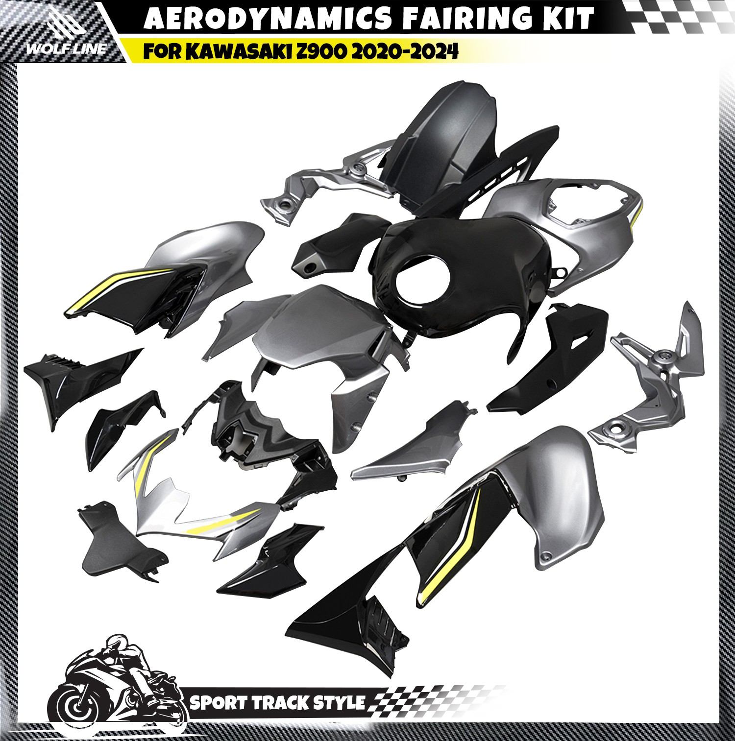 WOLFLINE Fairing Kit For Kawasaki Z900 Z900SE 2020-2024 Bodywork ABS Plastic