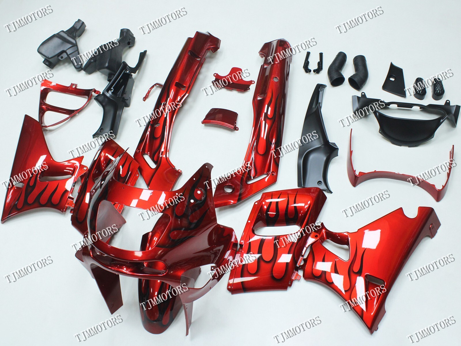 For ZZR400 93-07 Metallic Red Black ABS Injection Mold Bodywork Kit Fairing Kit