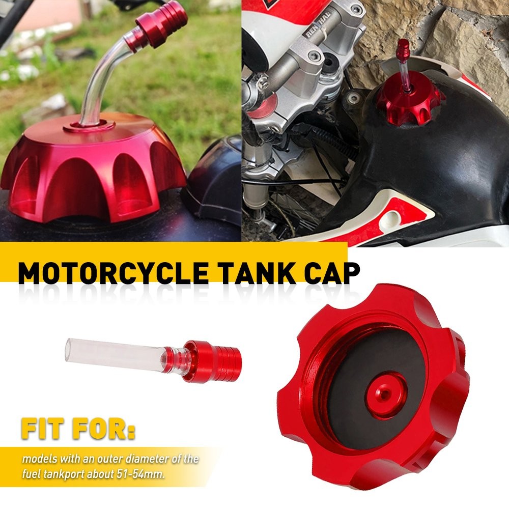 R Motorcycles CNC machined alloy MX fuel tank caps W/ Breather valve 51-54mm Fit