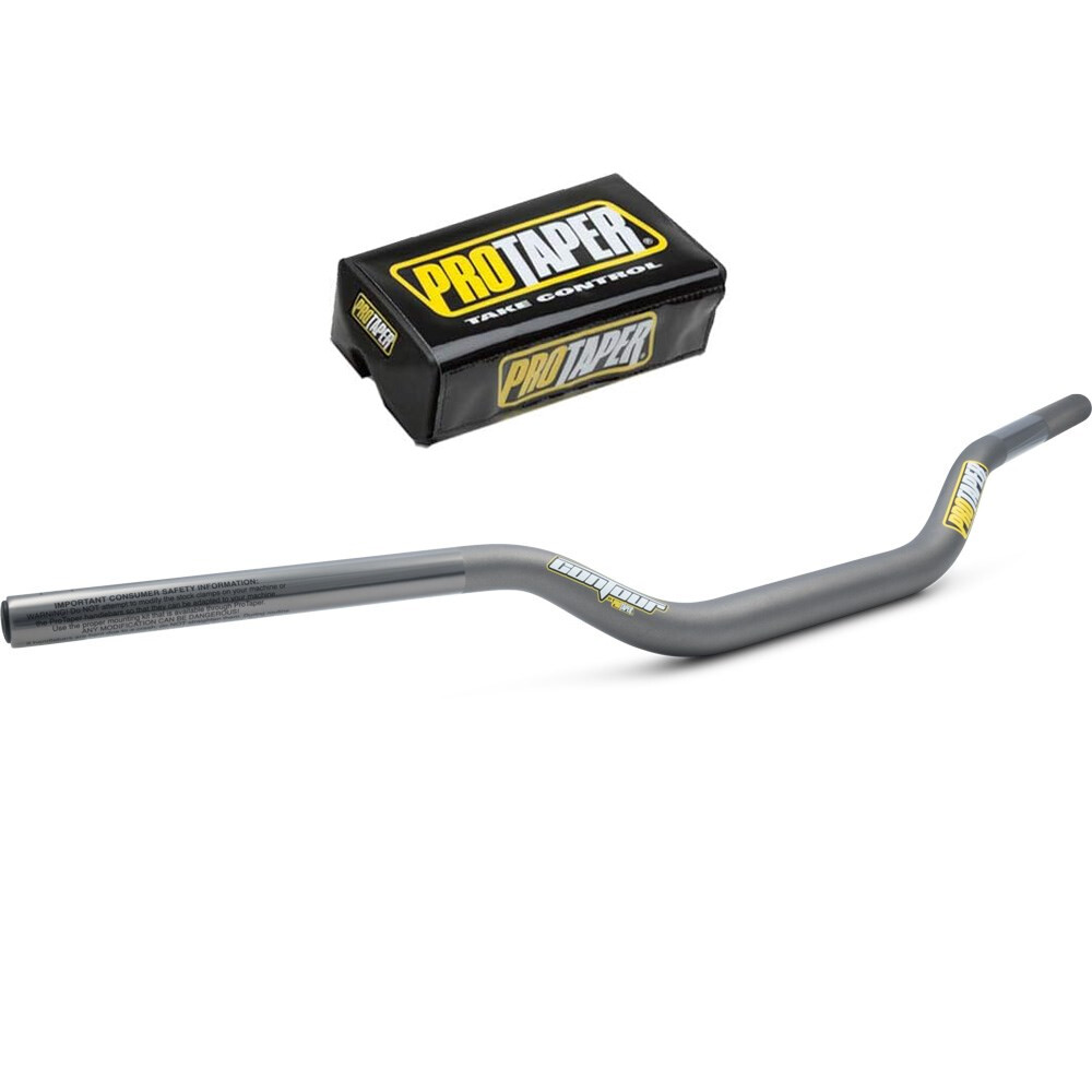 PRO TAPER 1-1/8″ CONTOUR CR MID BEND PLATINUM HANDLEBARS MX MOTORCYCLE DIRTBIKE