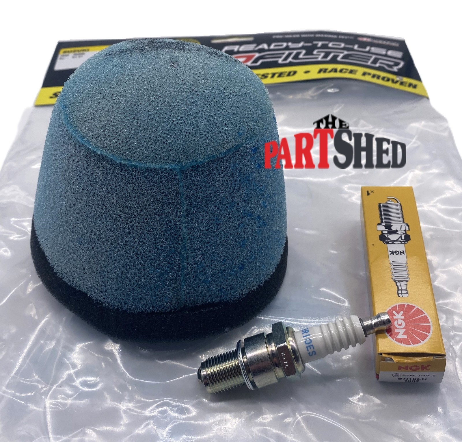 Suzuki RM80 RM85 85L 2 Stroke Oil Change Kit NGK Spark Plug Air Filter MTL 80W