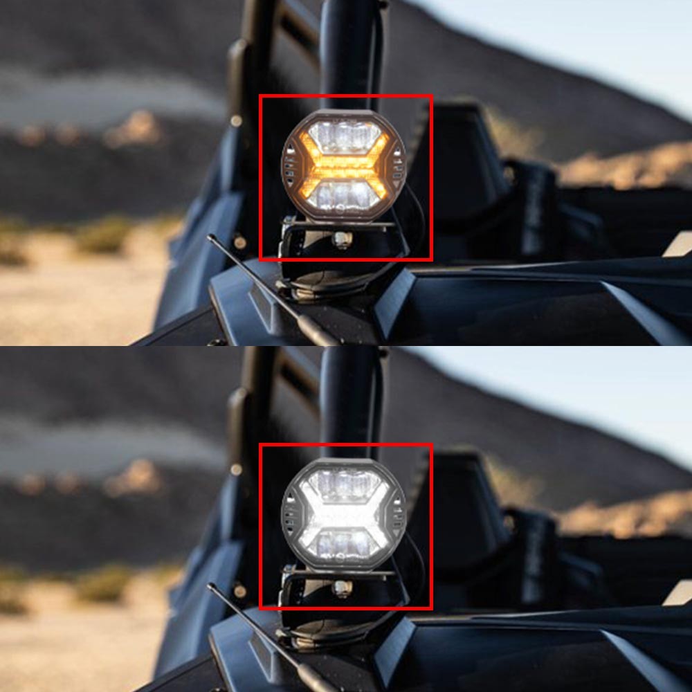 Pair 24W LED Work Light Spot Pods Fog Lamp Offroad Driving DRL For SUV ATV Jeeps