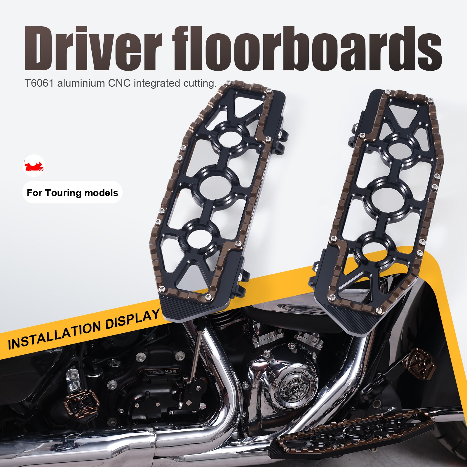 Bronz MX Floorboards Brake Arm lever for For Harley Touring Electra Glide2014-Up