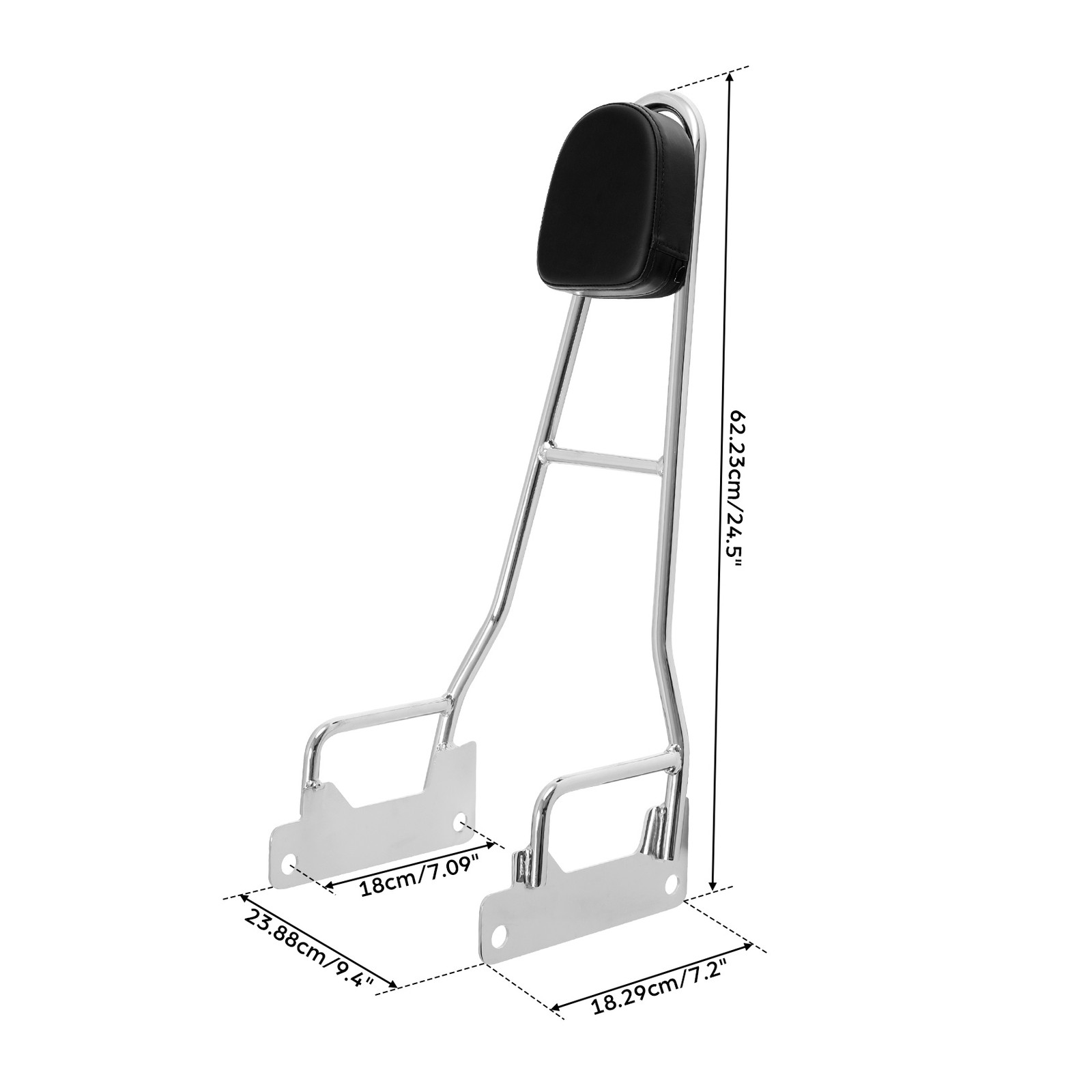 Tall Sissy Bar Passenger Backrest Fit For Harley Softail Street Bob FXBBS 18-26