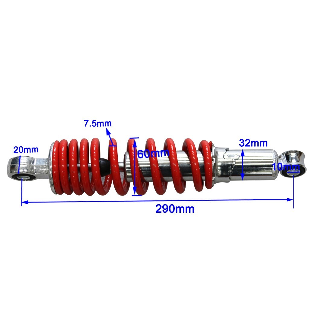 290mm Rear Shock Absorber Suspension 700lbs Honda Kawasaki ATV Quad Dirt Bike