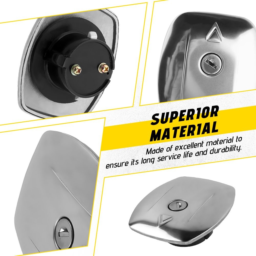 1-10x Fit Suzuki GS750E GS1000G 1980-1981 Fuel Gas Tank Cap Cover Locking Silver