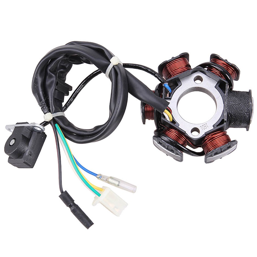 GY6 50cc 110cc 125cc 150cc Moped Scooter ATV Magneto Stator 6 Pole Coil 4 Wire