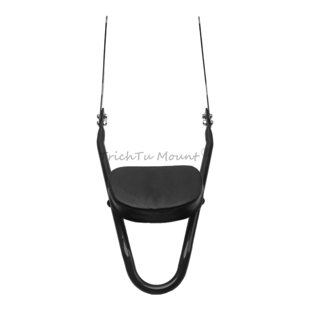 Black Motorcycle Sissy Bar Passenger Backrest Pad For Harley FXST FLSL FLHC FLDE