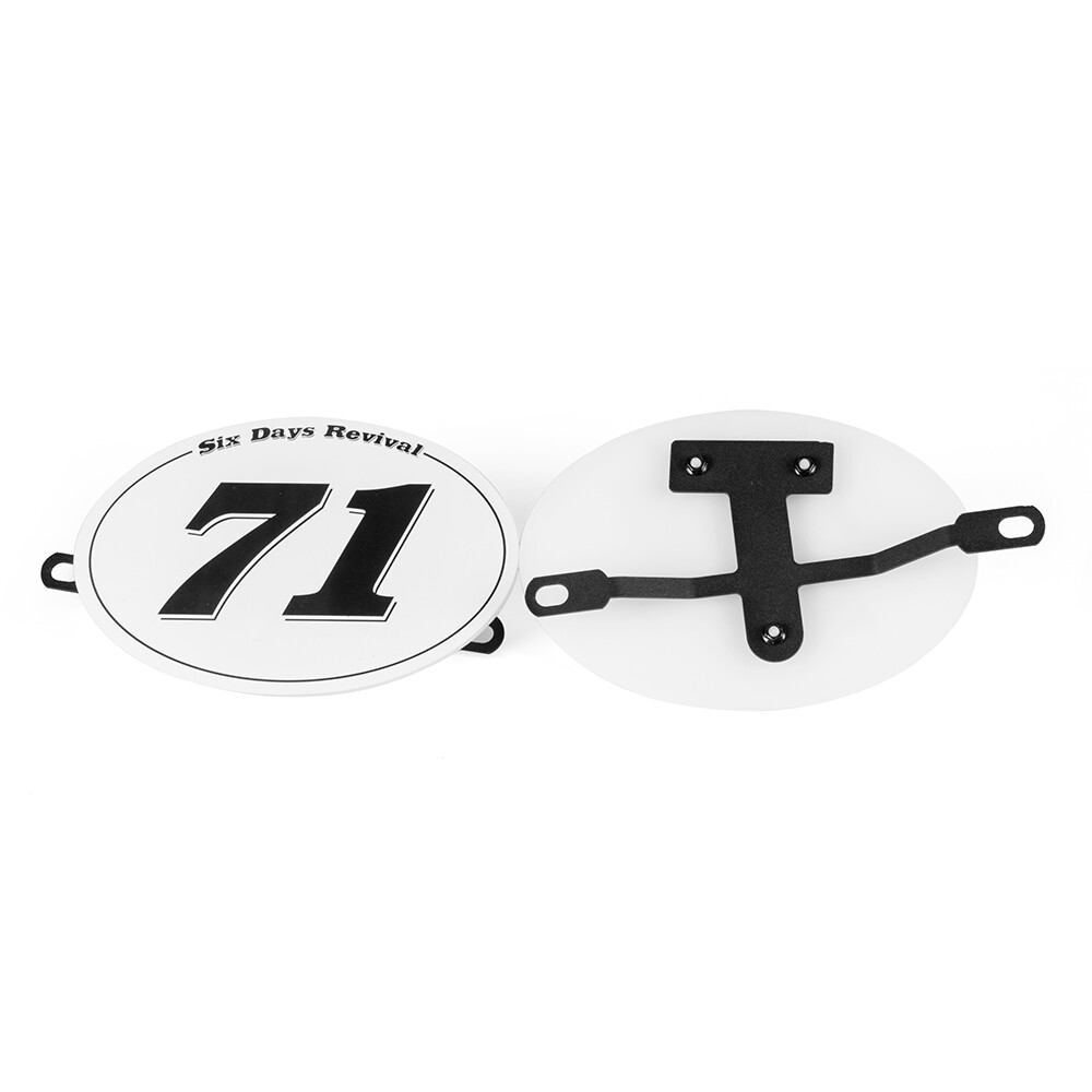 Cafe Racer “71” Number Plates Side Panels With Brackets Retro Table Decorate