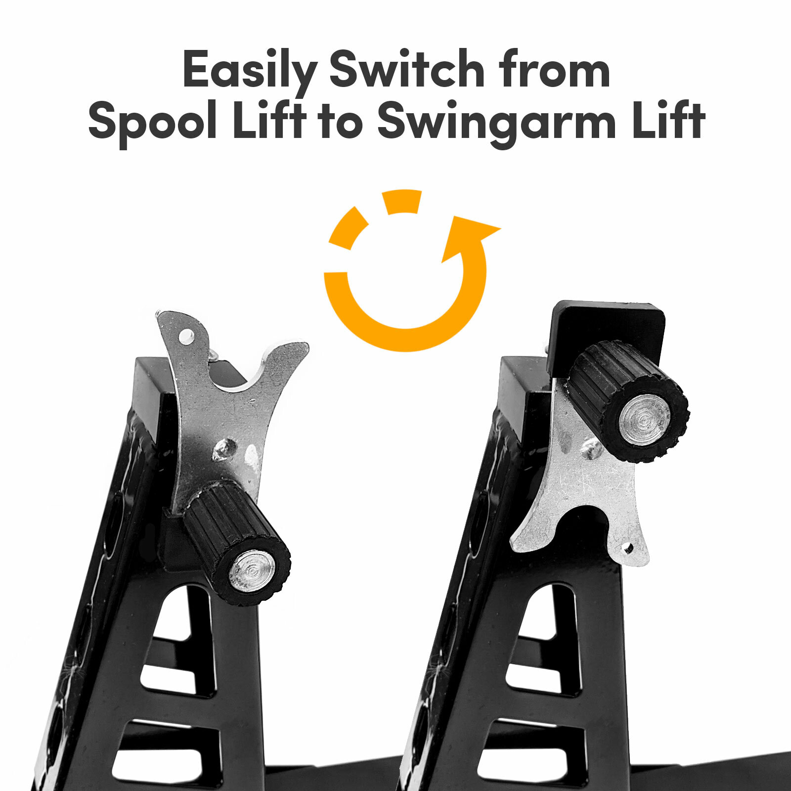 Venom Sport Bike Motorcycle Swingarm Spool Lift Stand (Front & Rear), Black