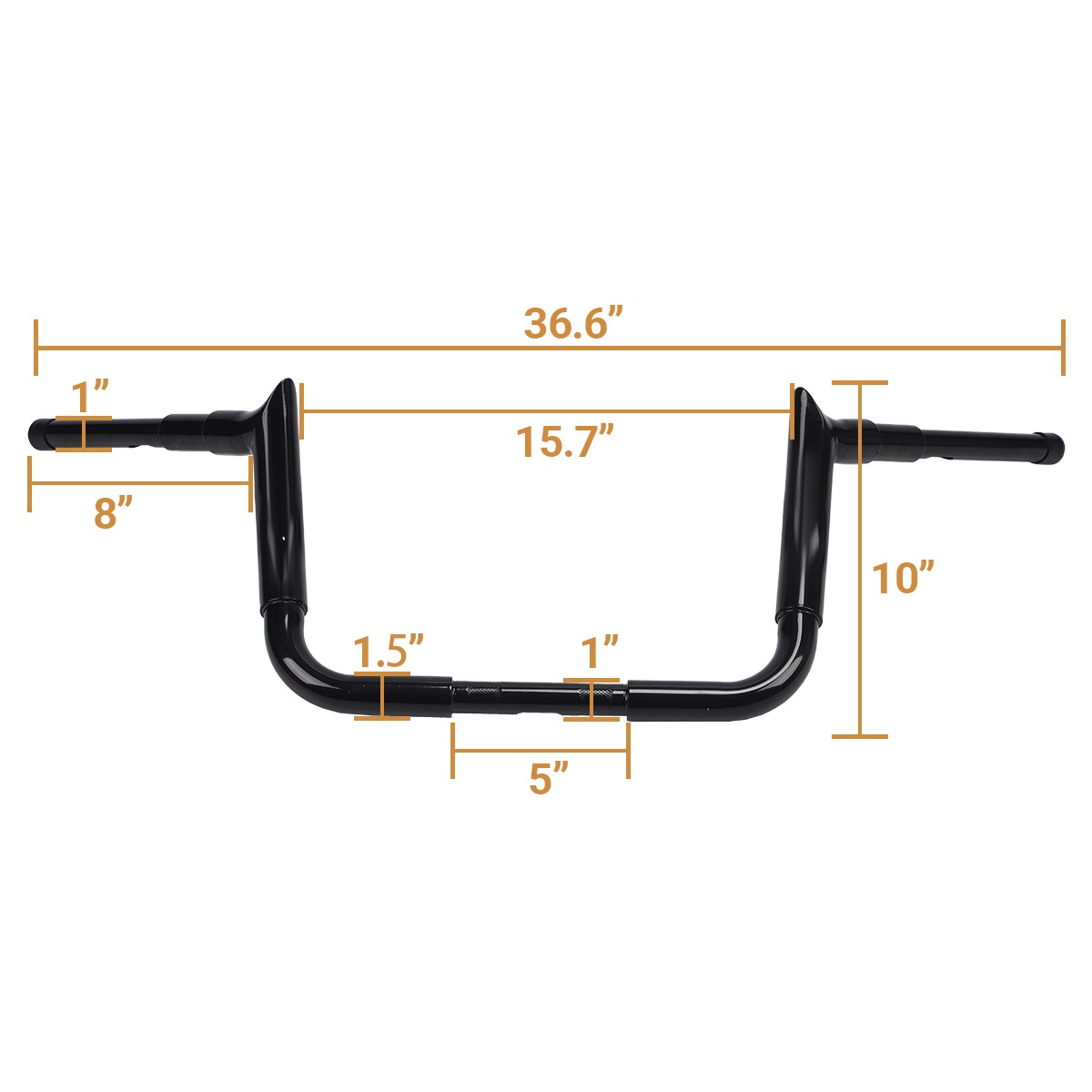 Bar 10″ 12″ 14″ Meathook Ape Hanger Handlebar For Harley Electra Street Glide