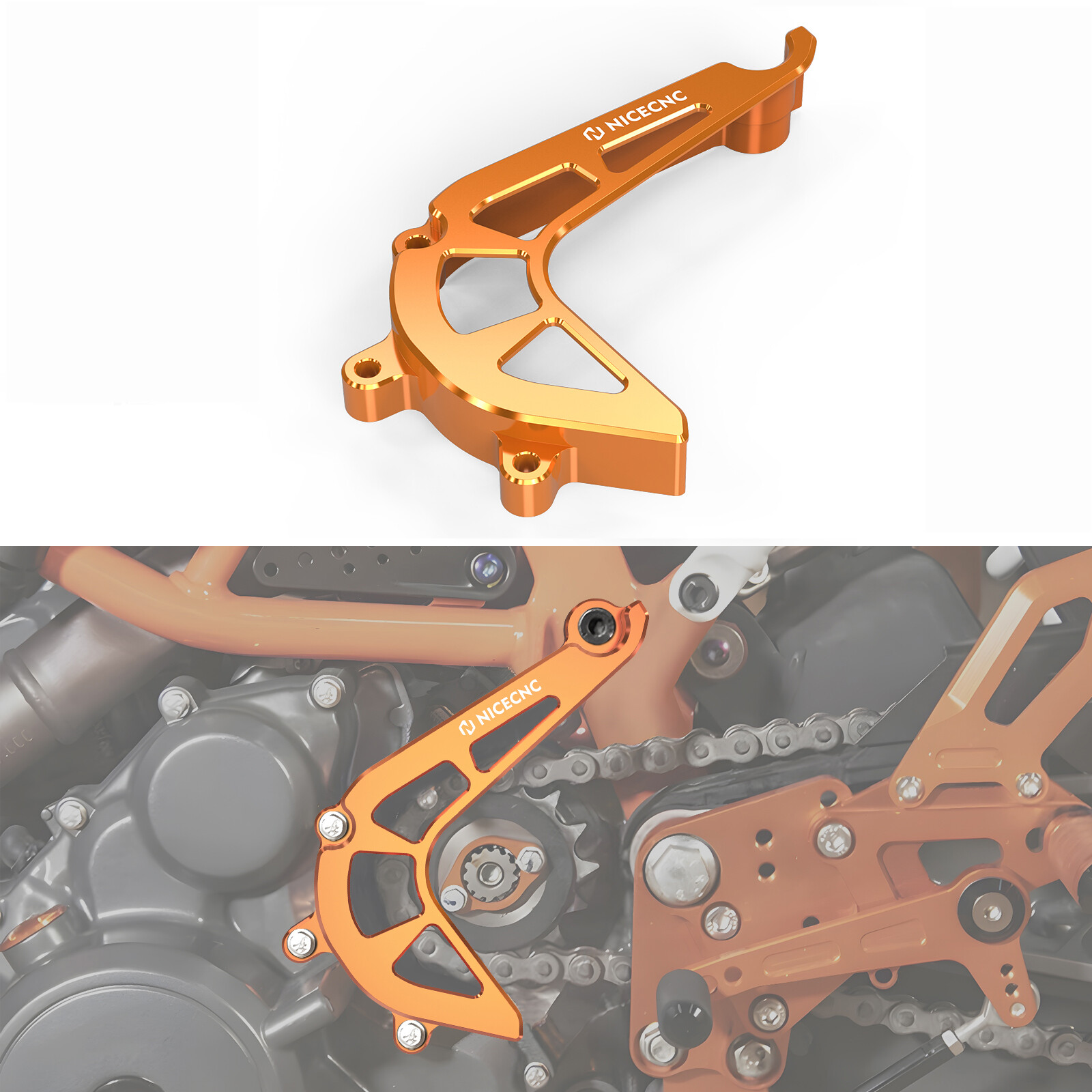 Anodized Chain Guide Sprocket Guard Cover For KTM 390 Duke 2017-23 390 ADV 20-24