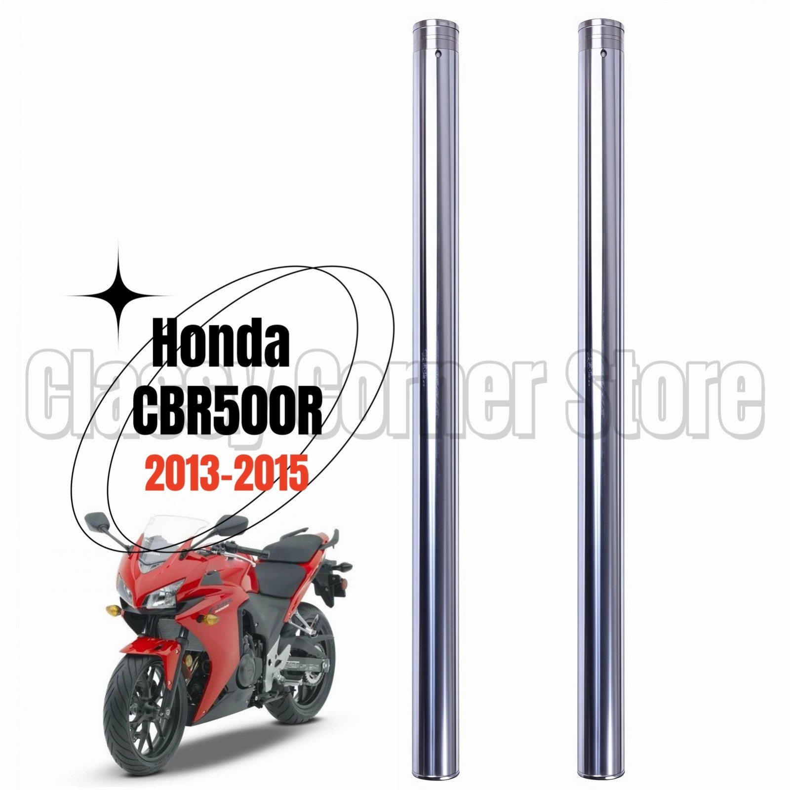 2x Front Suspension Inner Fork Leg Tubes for Honda CBR500R 2013-2015 41x645mm