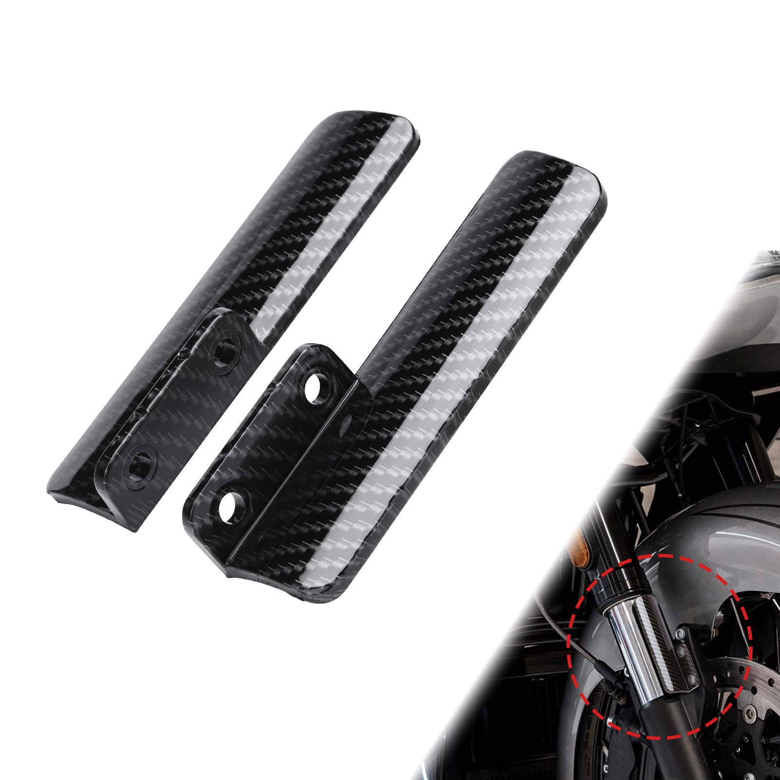 Lower Front Fork Guards For Harley CVO Road Glide FLTRXSE 23-25 & Road Glide ST