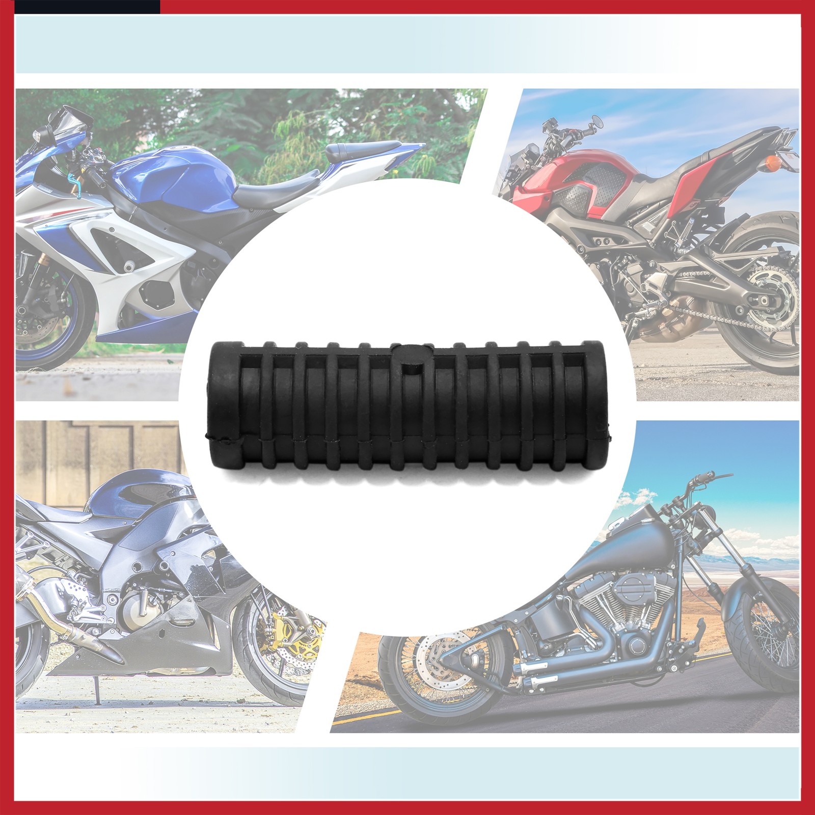 1Pair 12mm 15mm Rubber Motorcycle Rearsets Rear Set Footrest Pedal Cover Shell