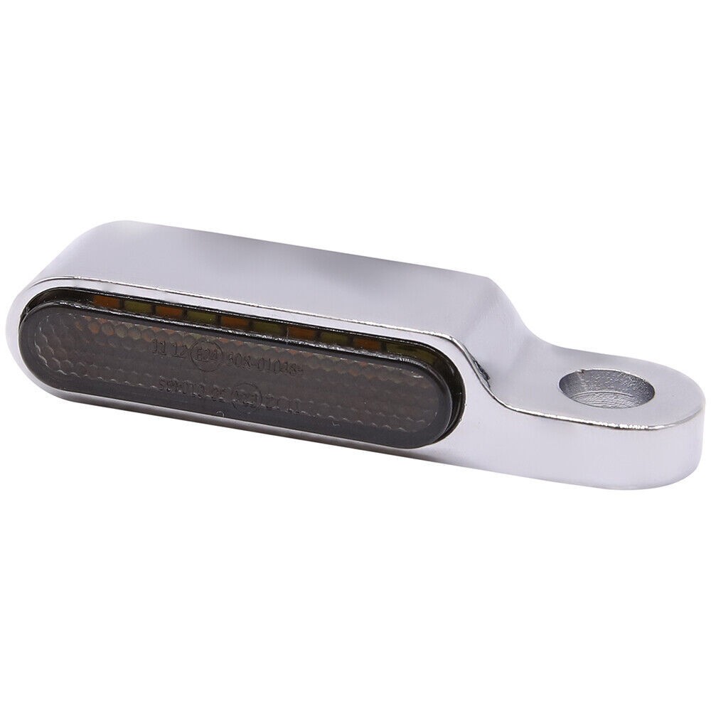 For Harley Chopper Motorcycle LED Turn Signals Amber Blinker White Running Light