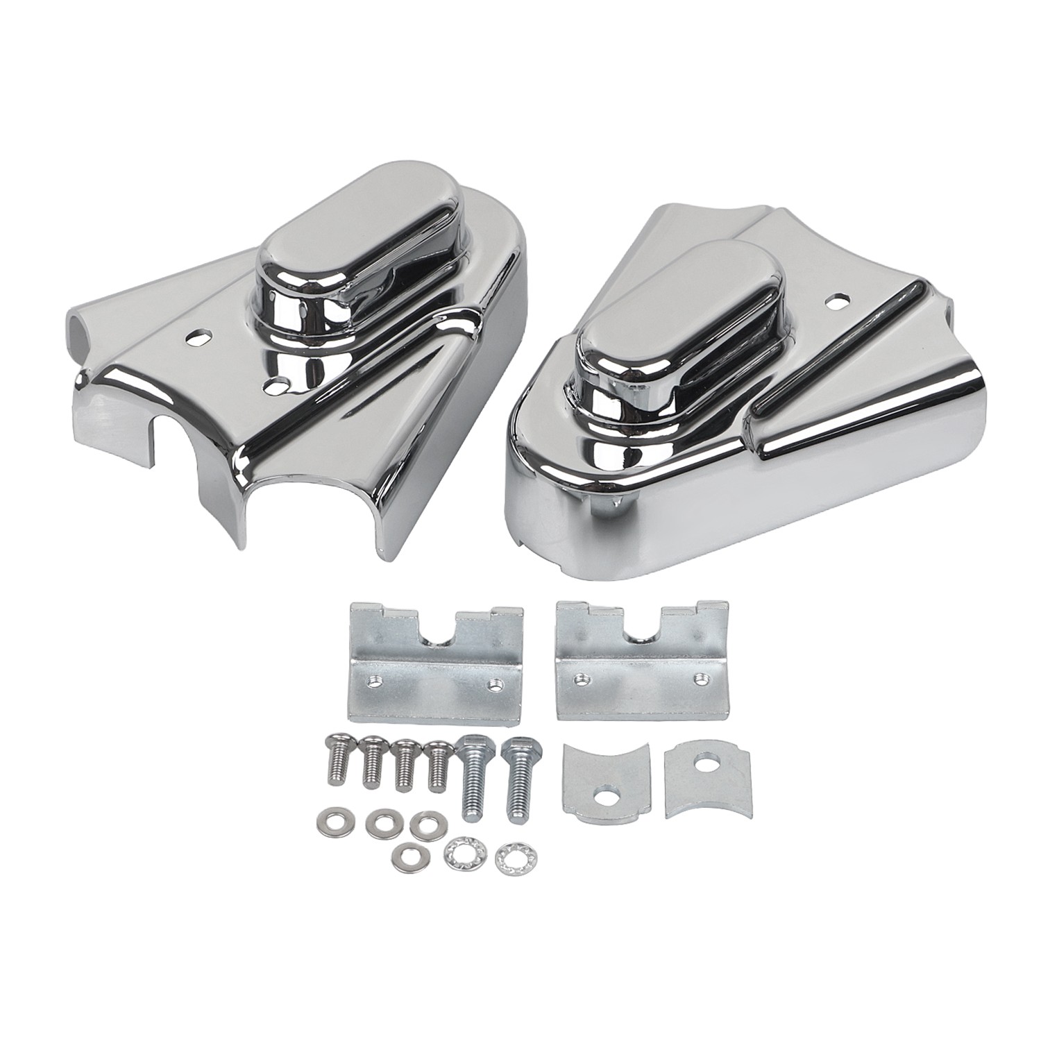 Metal Chrome Rear Swingarm Axle Covers For Harley Heritage Softail Standard FXST