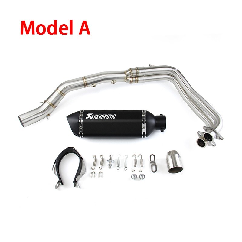 For Yamaha YZF R3 2015-2026 MT-03 Whole System Black Muffler Exhaust Header Pipe