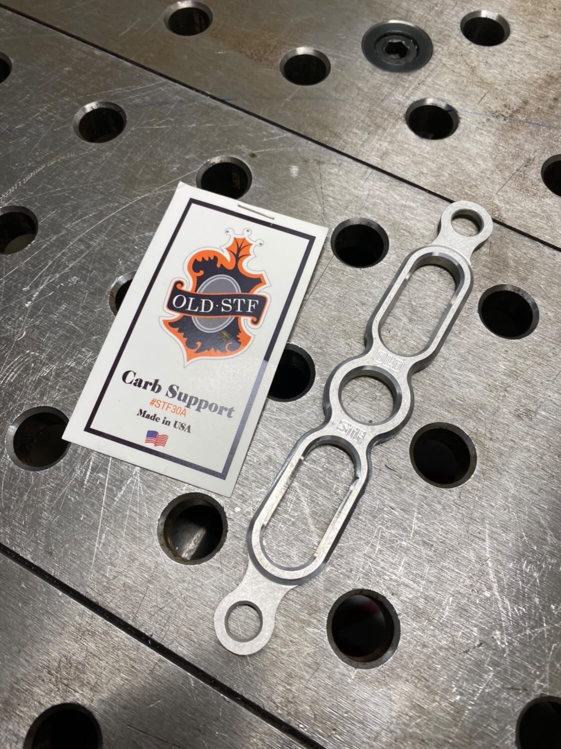 Old STF Carb Support Bracket 5.3in 6061-T6 Aluminum S&S Carbs 66-84 BT STF30A