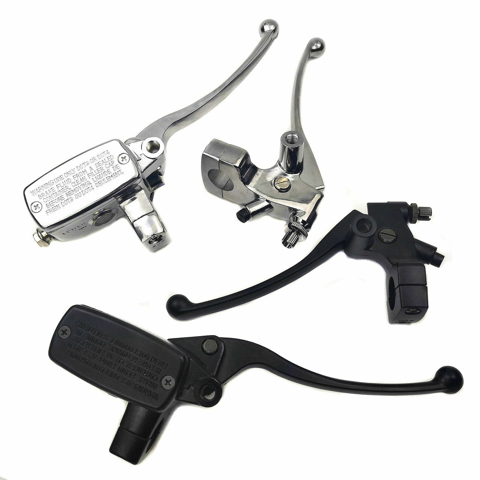 1″ Motorcycle Universal Handlebar Hydraulic Brake Master Cylinder & Clutch Lever
