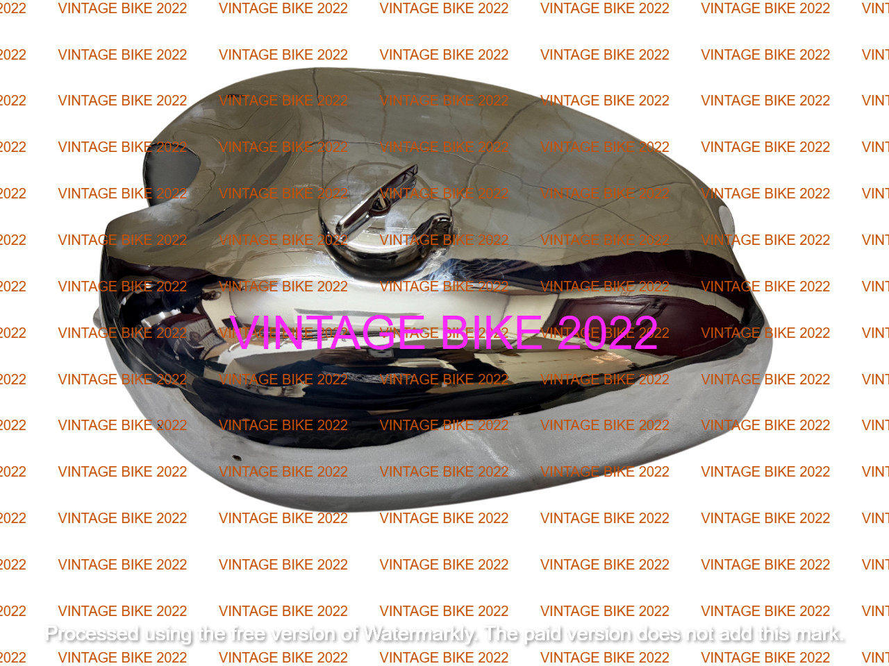 PANTHER M100 M120 STEEL CHROME PETROL TANK + CAP TAP/FIT FOR