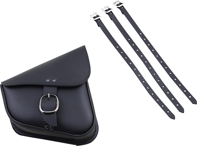 Willie & Max Slant Synthetic Leather Swing Arm Bag Right Black #59904-08