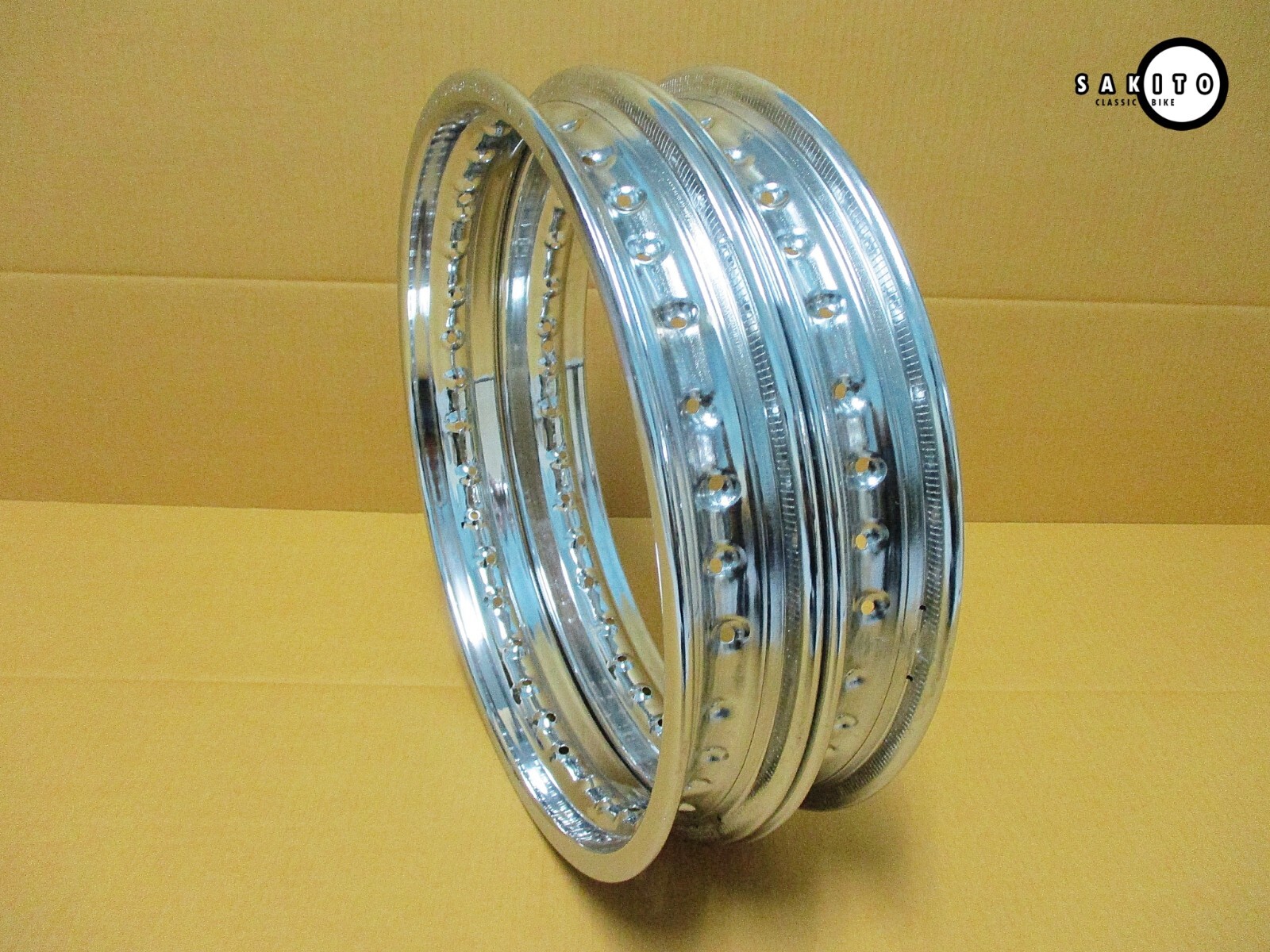 Fit Honda CB350F CB400F Front & Rear Steel Wheel Rim Set [sa2336]