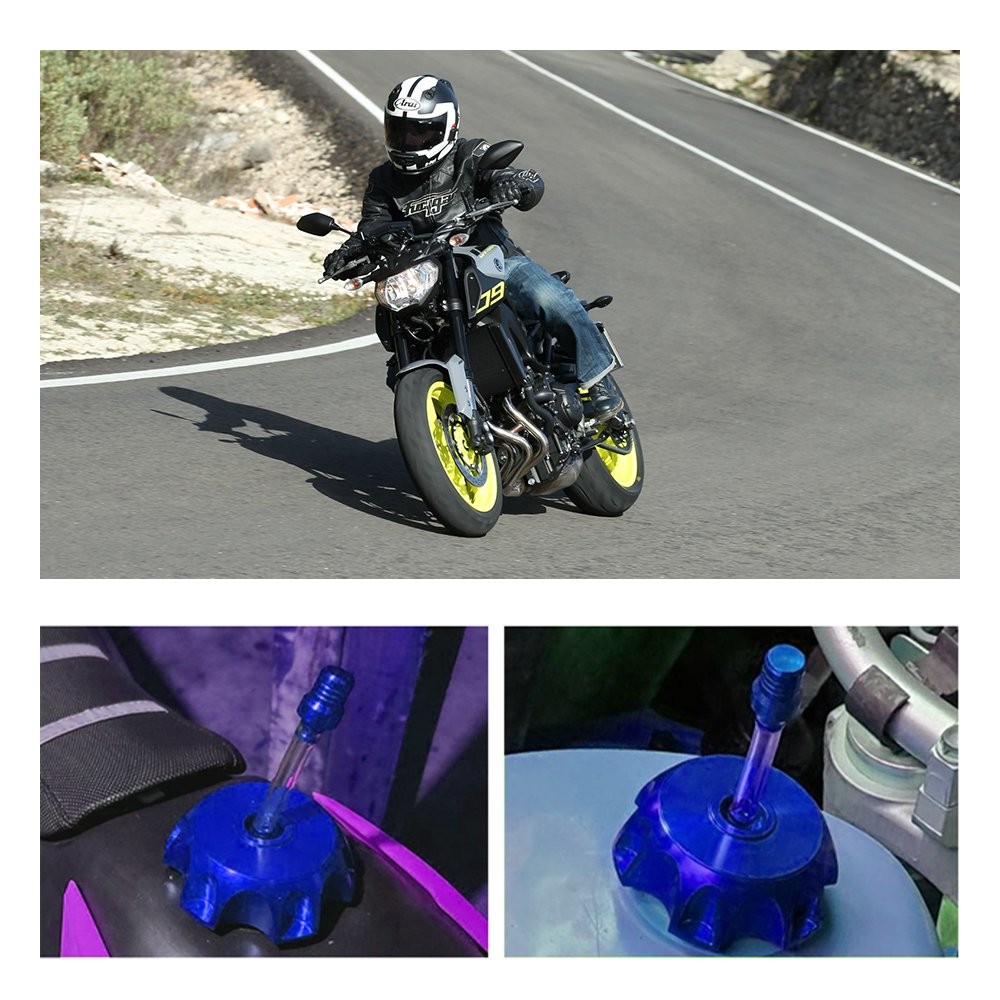 Blue Fuel Gas Tank Motorcycle Cap For Cover 51-54mm Car Auto Replacement EOOG PY