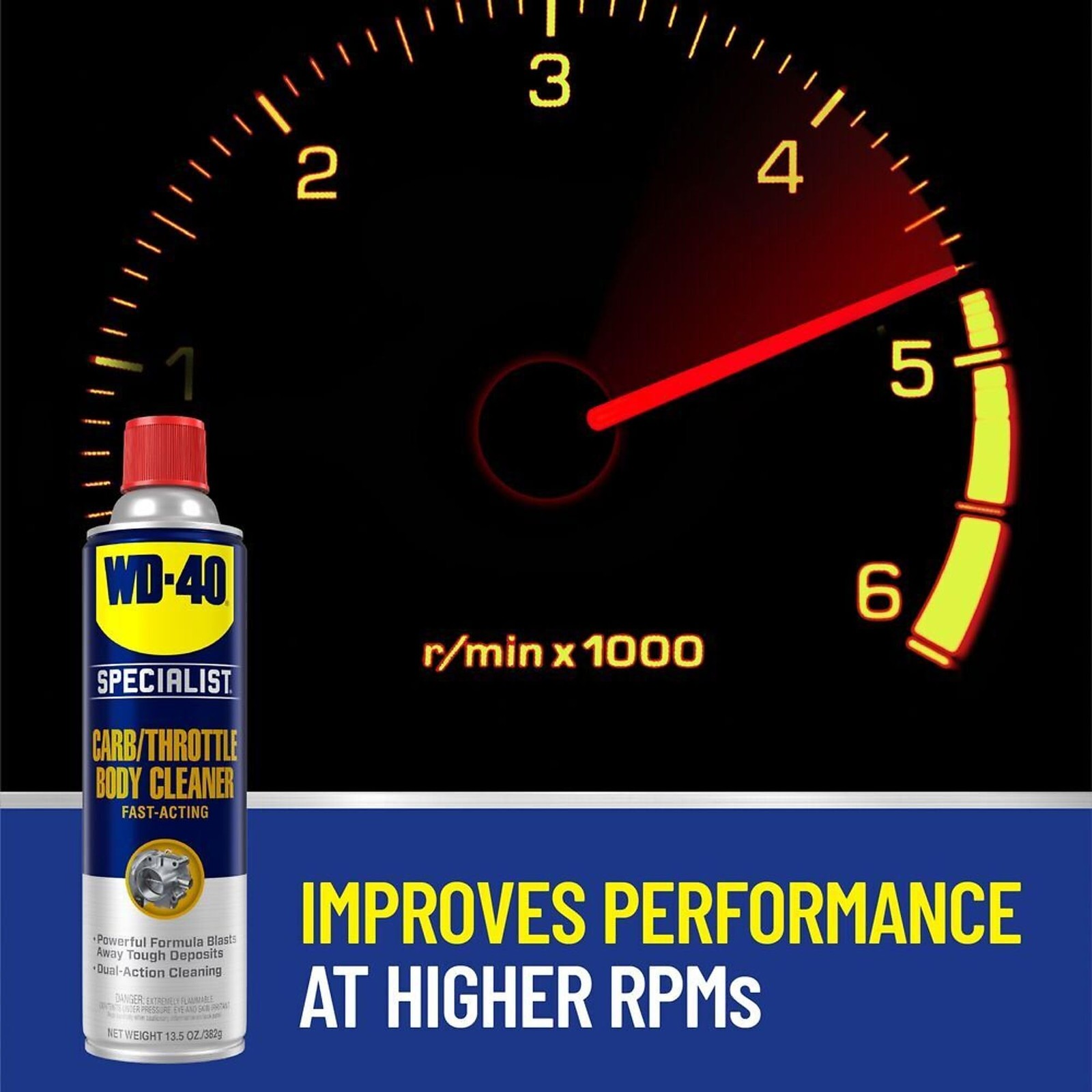 WD-40 Specialist Carb/Throttle Body & Parts 1 Count (Pack of 1), Silver