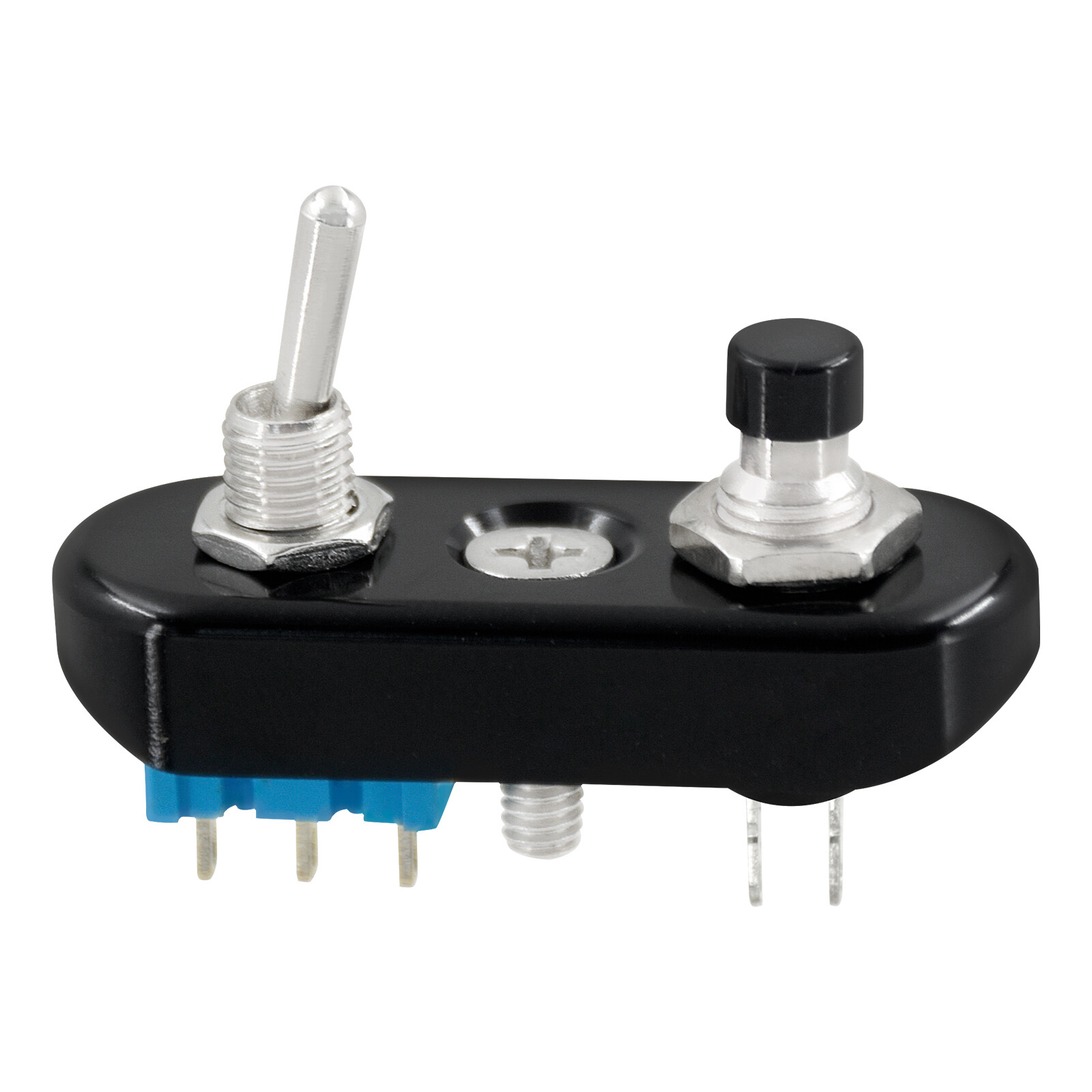 Mini Control Black Toggle Push Switch ON/OFF Button For Universal 1″ Handlebar