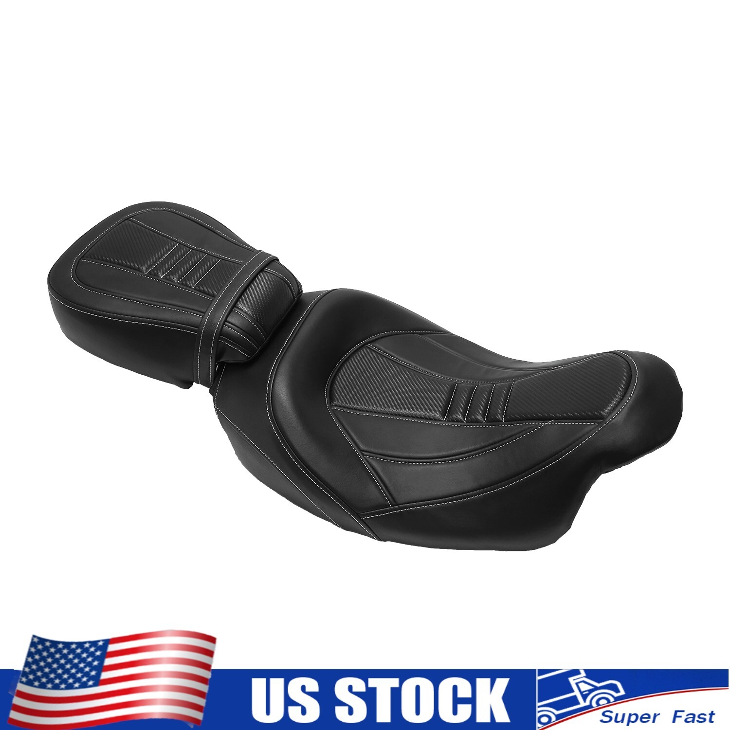 Smooth Front & Rear Seat For Harley Electra / Road / Street Glide Road King