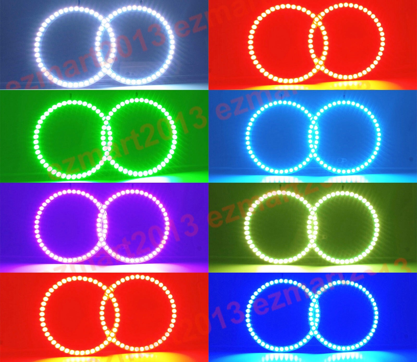 RGB halo ring for Yamaha YZF R1 09-14 headlight LED multicolor DRL Blue tooth