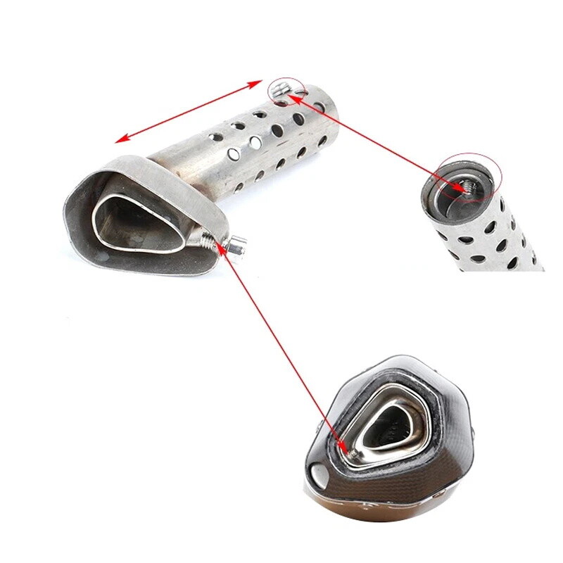 Motorcycle 56mm Insert Rear Exhuast Muffler Can Tube Silencer joint Universal