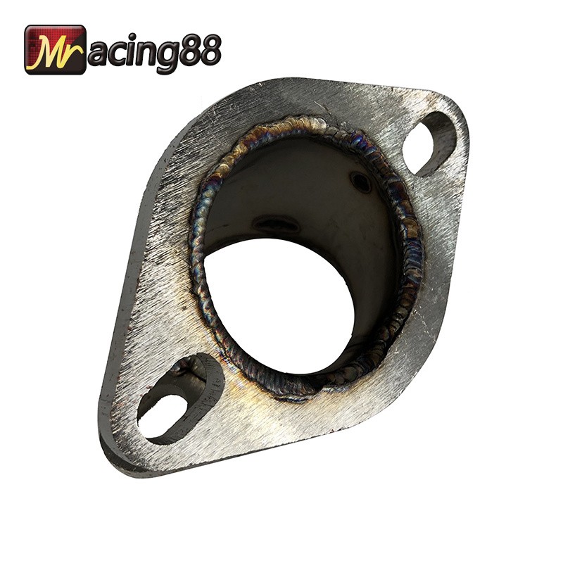 Universal 2.5″ to 2.5″ 45 Degree Mild Steel 2 Bolt Flange Muffler Pipe Flange