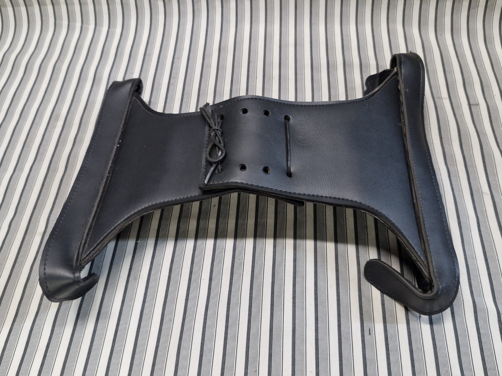 Universal Black Motorcycle Throw Over Saddlebags Pair Synthetic Leather READ