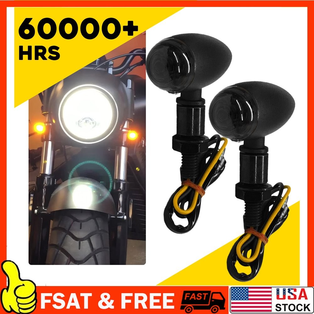 Motorcycle Turn Signal Lights Mini Bullet Blinker Amber Indicator Light 1-10Set