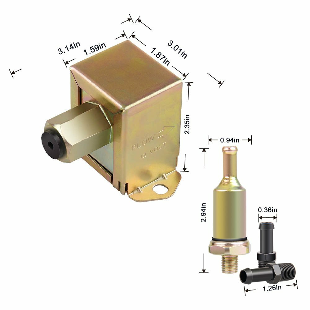 Universal 4-7 PSI 12V Low Pressure Electric Fuel Pump for Ford Oil Petrol Diesel