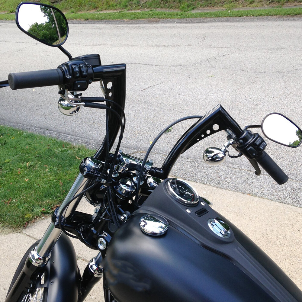 10″ 12″ 14″ 16″ Meathook Ape Hanger Handlebar For Harley Sportster Dyna Softail