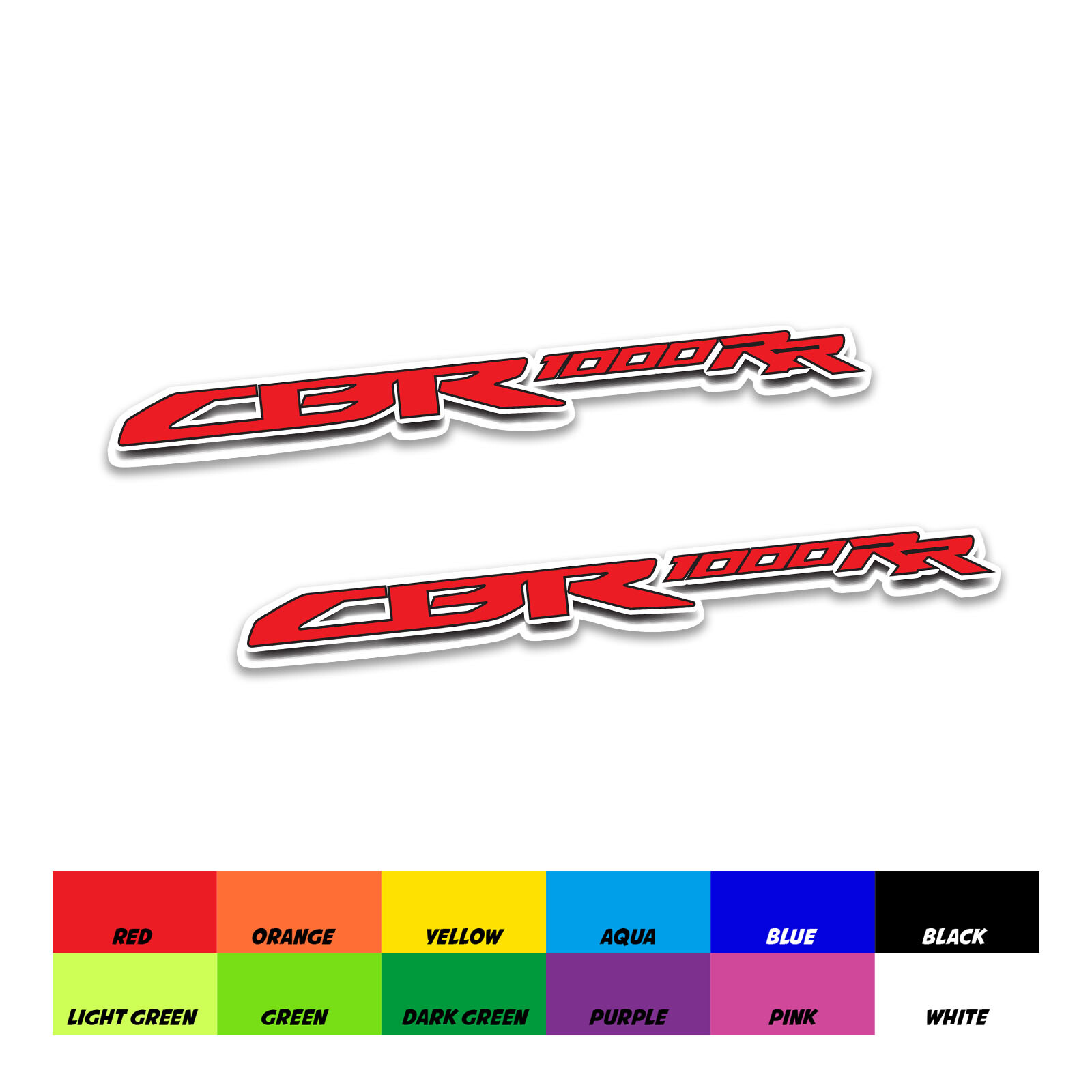 12cm RED Fairing Sticker Decal Letter Motorcycle For Honda CBR1000RR