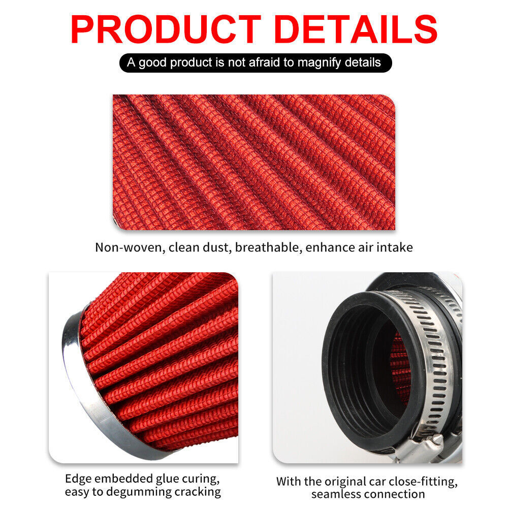NIBBI 42mm Air Filter Pod Cleaner For Quad Dirt Pit Bike GY6 ATV Moped 50-150cc