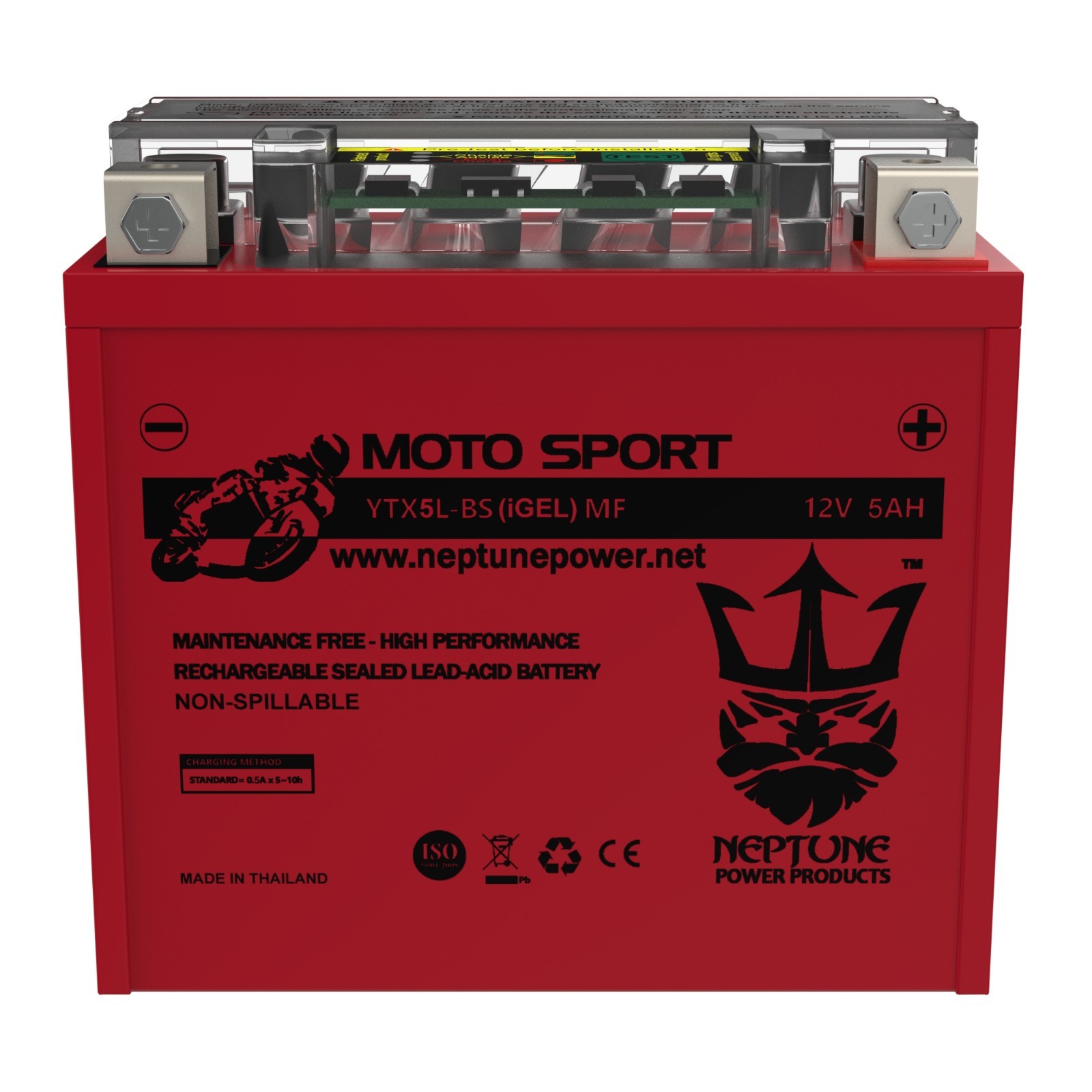 Neptune YTX5L-BS GEL Battery for 02-03 Cannondale C440