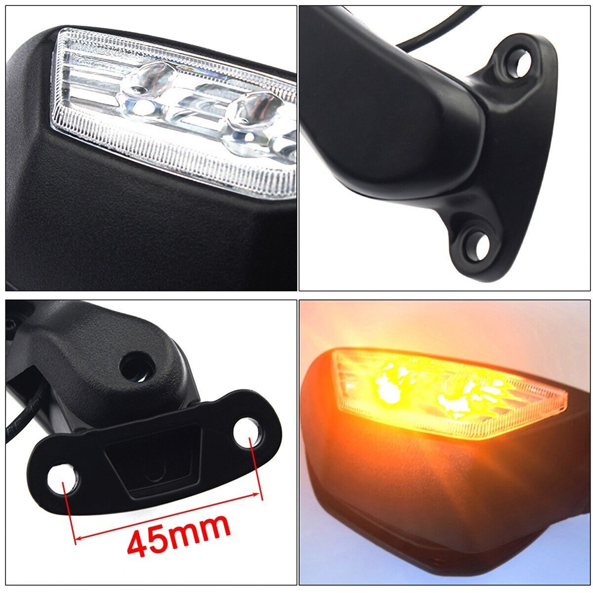 1 Pair Mirror with Turn Signals For Kawasaki Ninja ZX6R ZX636 2009-2023