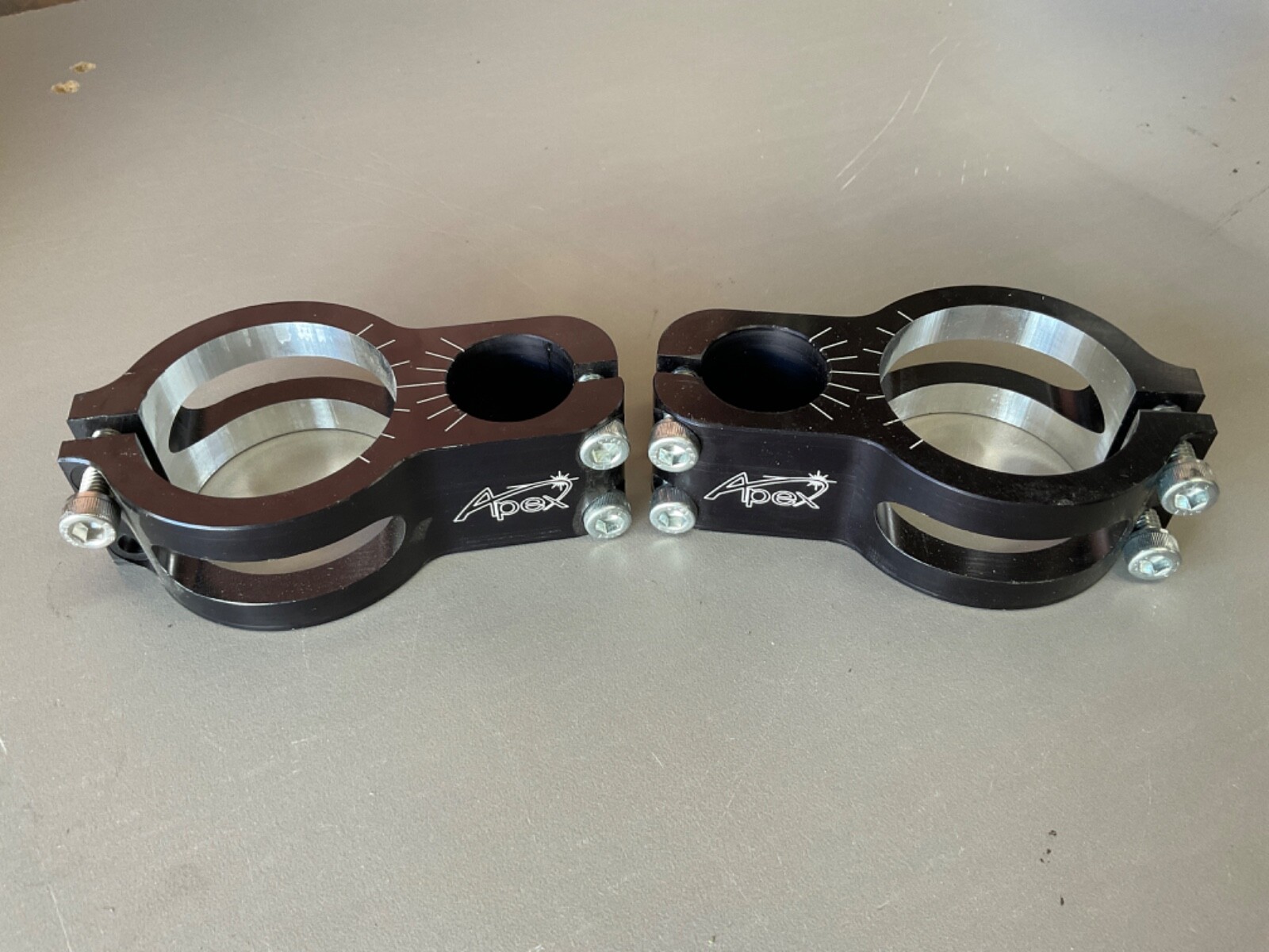 Apex Riser Clamps Anodized Black – For use w/ Apex Clip ons – Pair