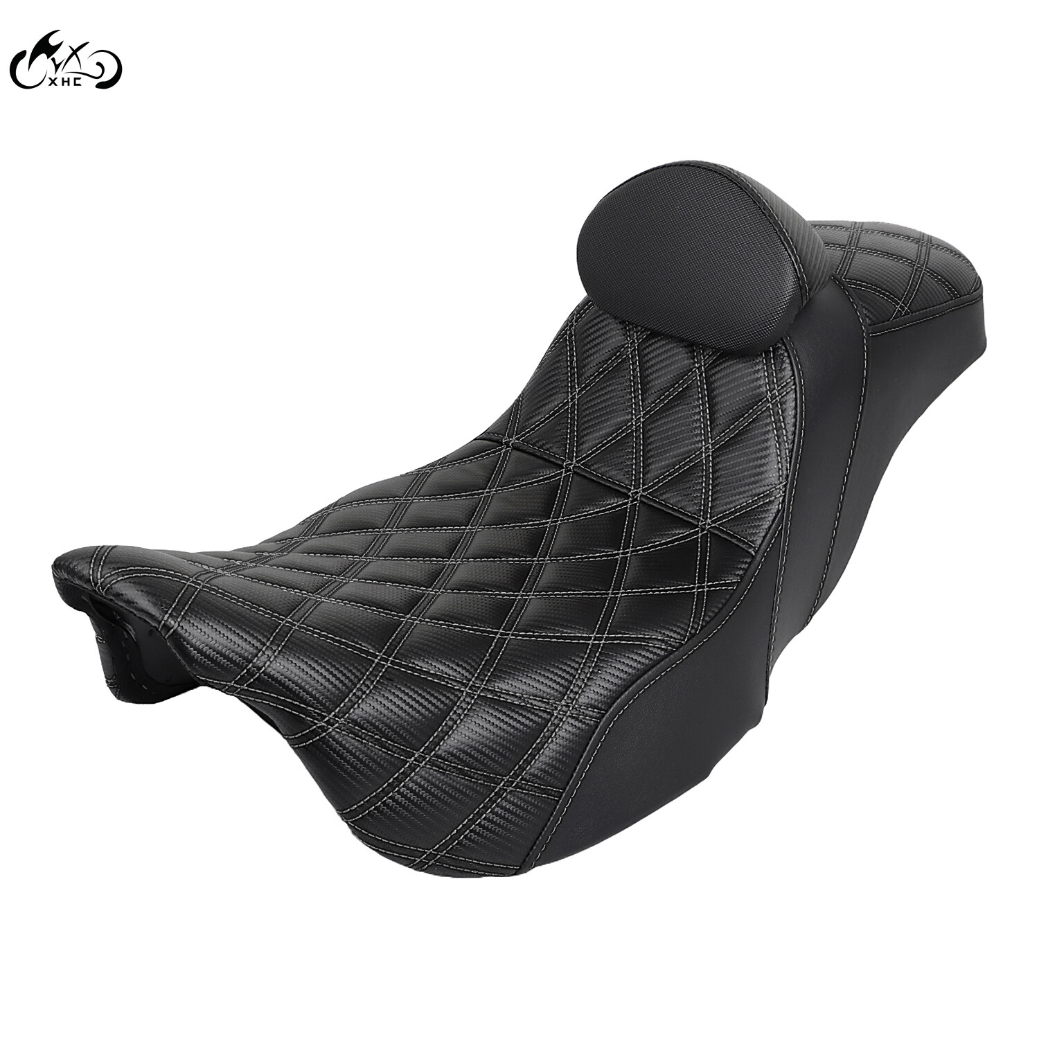 Step Up Passenger Driver Seat w/ Backrest For Harley Electra Street Road Glide